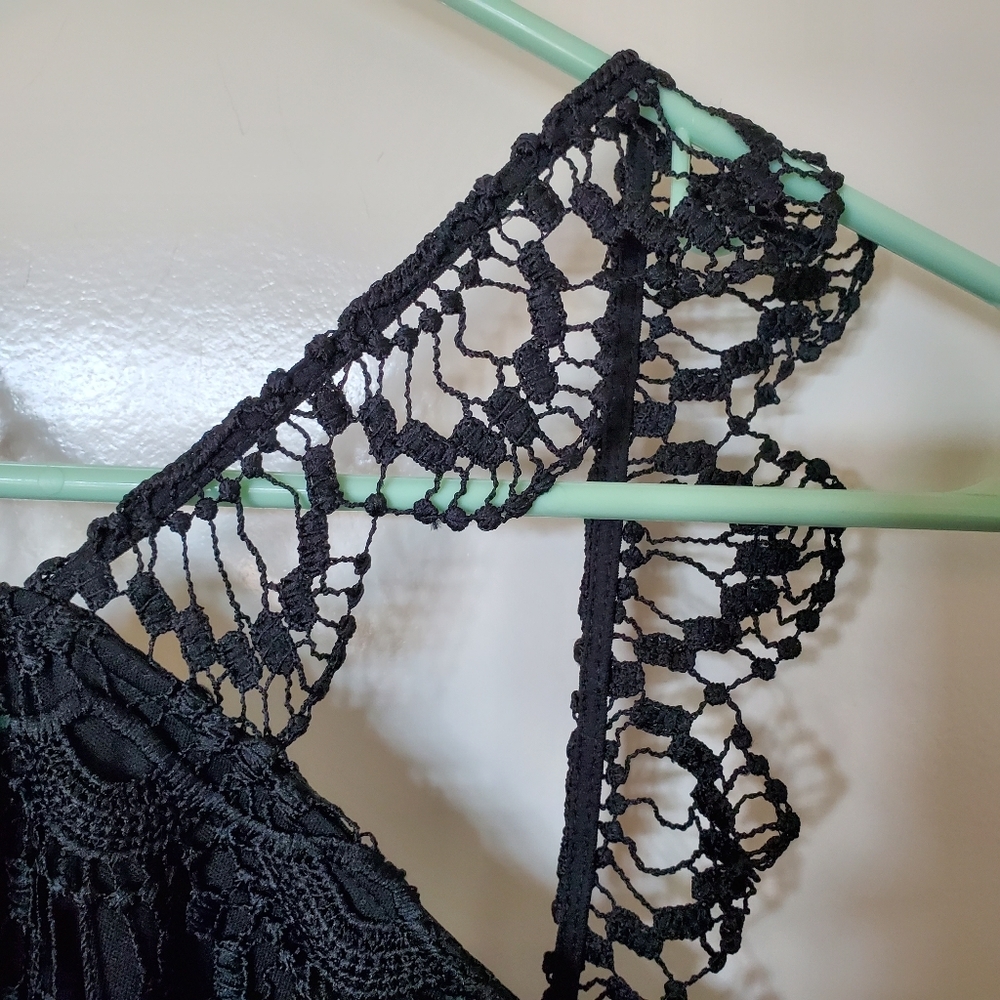 Kensie Crochet Lace Black Dress Nwt Size M — image 5 of 8